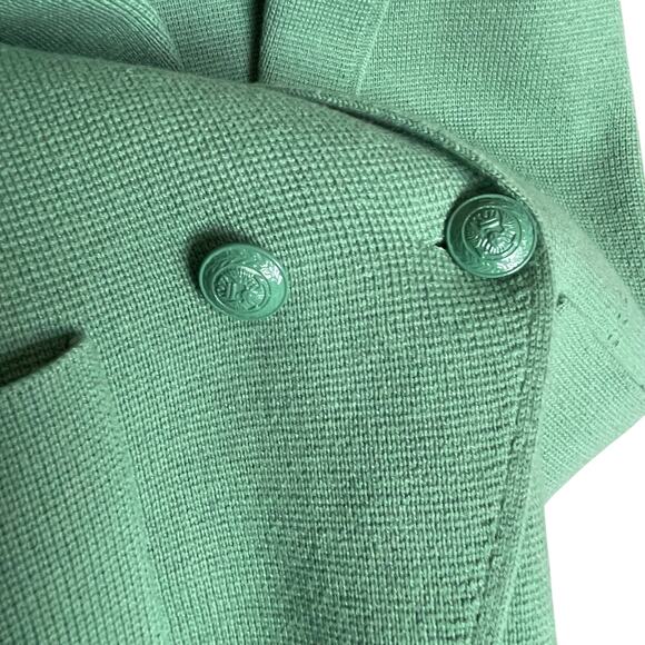 L’AGENCE Women’s Sophia Knit Pocket front Double Button Blazer Green - Picture 7 of 8